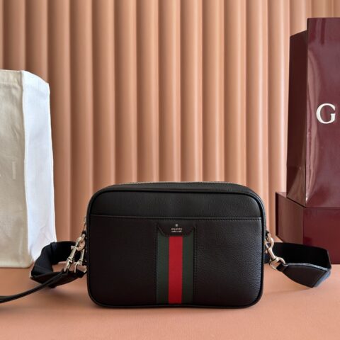 Gucci Primavera系列斜挎包黑色全皮 型号A006ZN