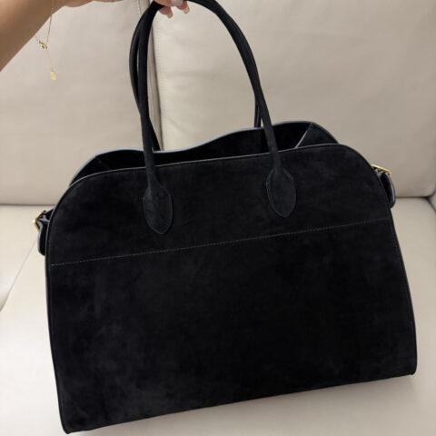 TheRow SoftMargaux17Bag 进口胎牛绒黑色型号 TR1240