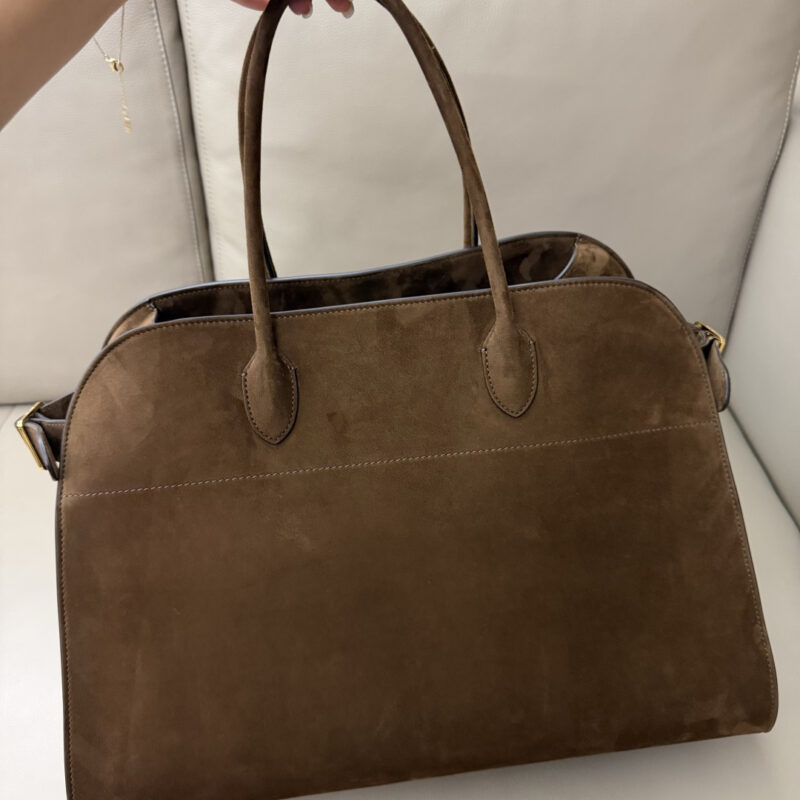 TheRow SoftMargaux17Bag 进口胎牛绒深棕 TR1240