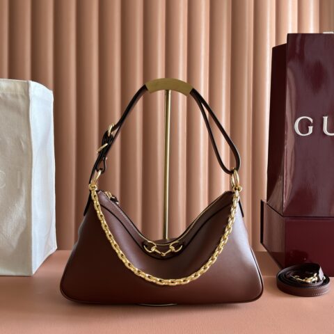 Gucci Core系列肩背包棕皮 型号A00CI1