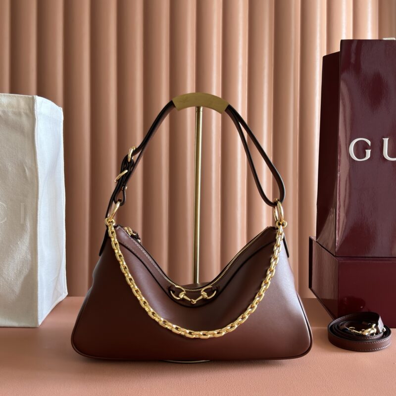 Gucci Core系列肩背包棕皮 型号A00CI1