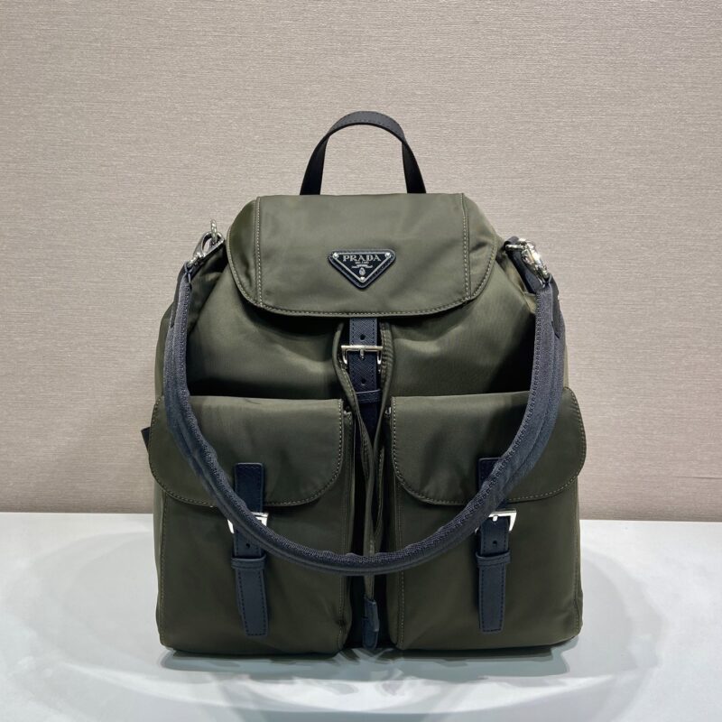 Prada Re-Nylon双肩背包森林绿 型号2VZ110A