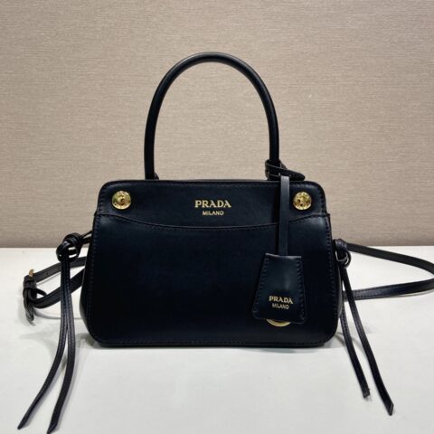 Prada 新品Carry手提包迷你黑色 型号1BA511