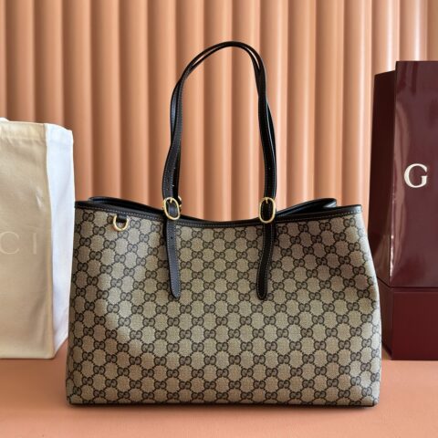 Gucci Core系列托特包米色/黑色 型号815213