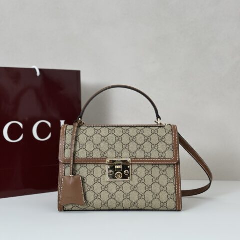 Gucci啡棕手提肩背包 型号838998