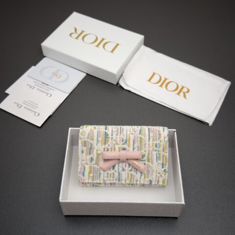Dior Promenade Glycine 钱包系列 粉色棉/羊皮 型号S2508
