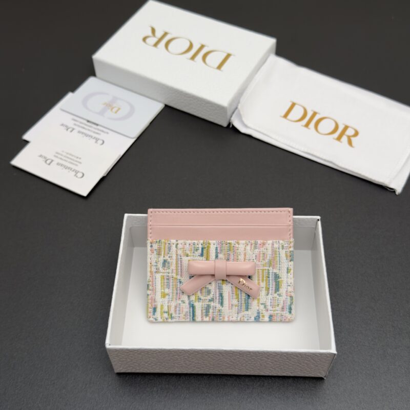 Dior Promenade Freesia卡夹系列 粉色棉/羊皮 型号S2500