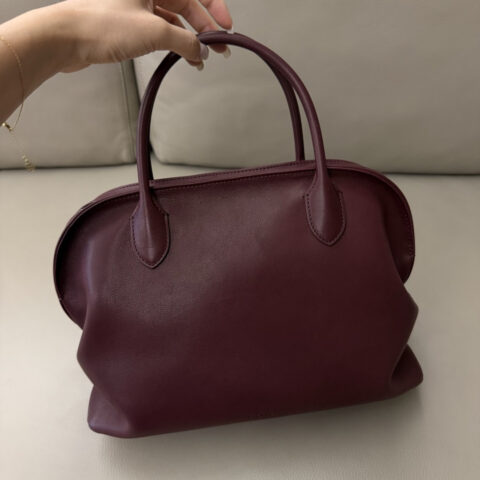 TheRow Agnes12Bag 马鞍皮勃艮第红 型号TR1219