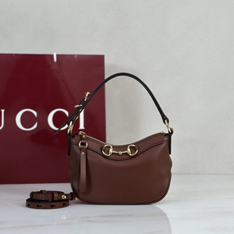Gucci 深栗皮手提肩背包 型号A00DD3