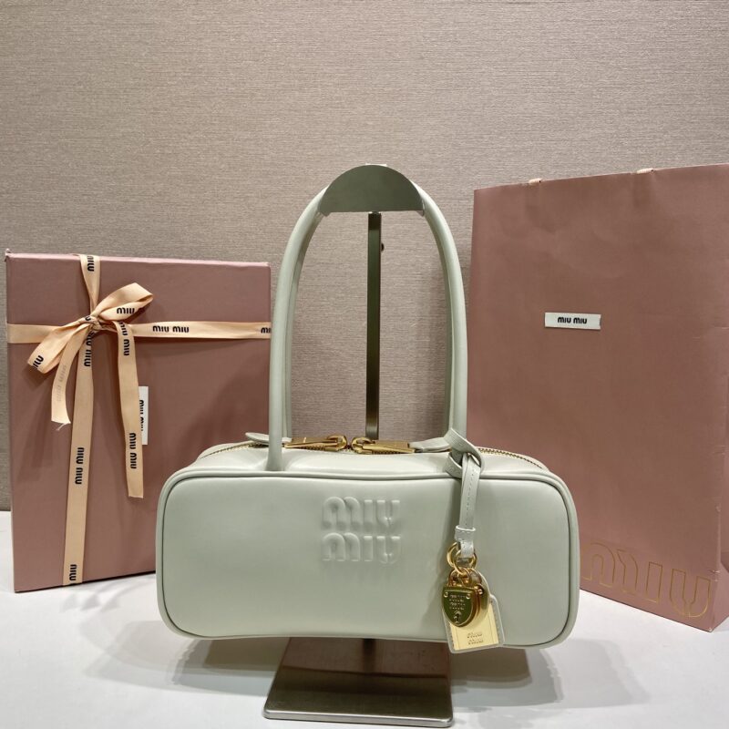 MiuMiu Beau手袋白色 型号5BB173