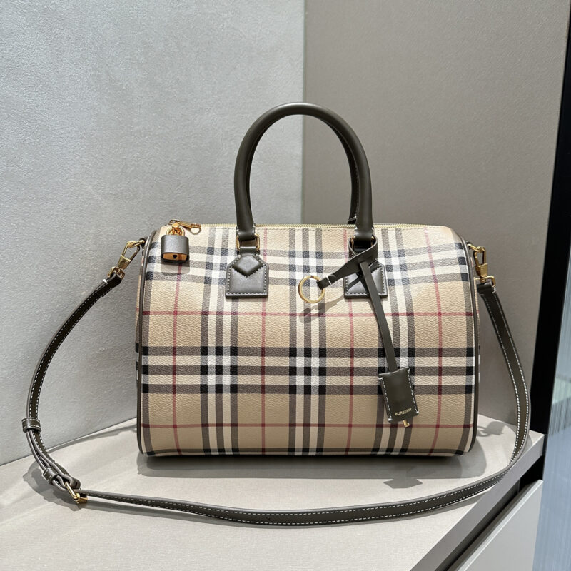 Burberry Vintage格紋波士頓包棕格小号 型号4961