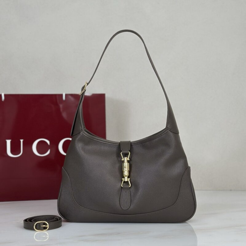 Gucci 深灰褐色肩背包 型号863136