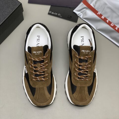 Prada 男士织物运动休闲鞋 低帮透气
